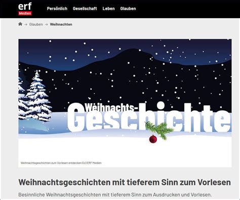 Besinnliche Weihnachtsgeschichten Mit Tieferem Sinn Zum Ausdrucken Und