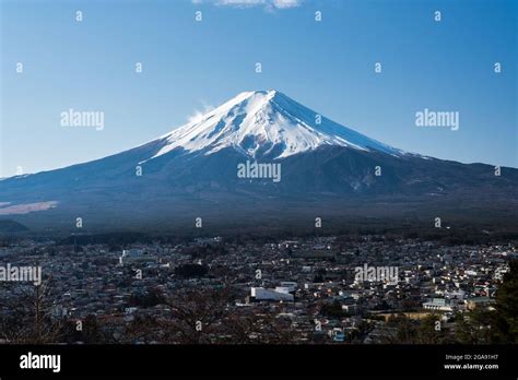 Mount Fuji Japans Highest Mountain And A National Landmark Stock