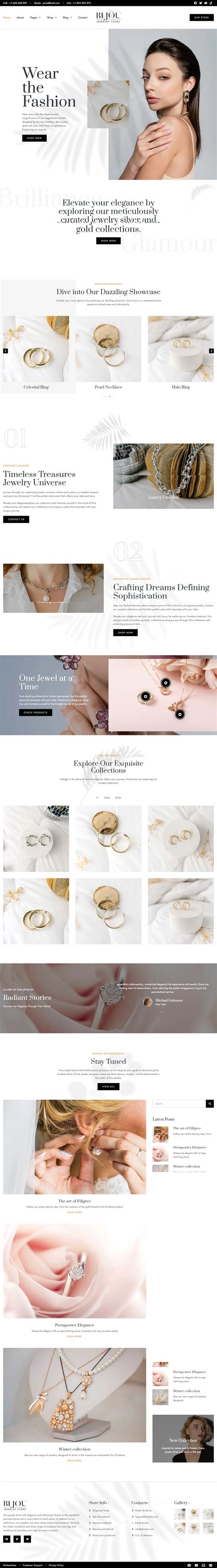Jewelry Ecommerce Website | Shopify | Woocommerce :: Behance