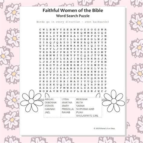 Bible Word Searches Printable Sheets