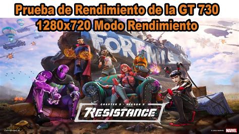 Prueba De Rendimiento De La GT 730 En FORTNITE Capitulo 3 Temporada 2 A