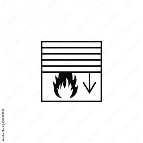 Fire Damper Sign Icon Graphical Symbol Modern Simple Vector Icon