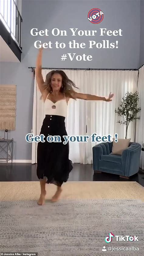 Jessica Alba Encourages Fans To Vote By Dancing To Gloria Estefan Song