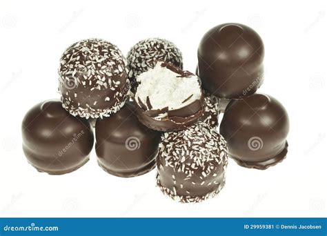 Chocolate Coated Marshmallow Treats Stock Image - Image: 29959381