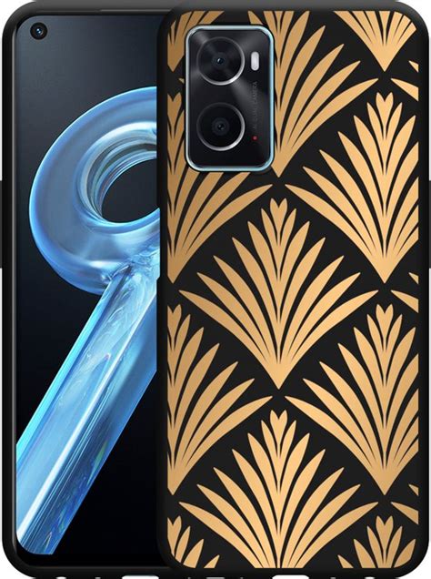 Realme I Hoesje Zwart Art Deco Gold Designed By Cazy Bol