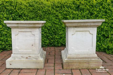 Weathered Pair Of Sandstone Plinths