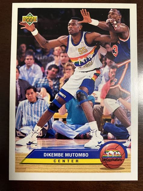 1992 93 Dikembe Mutombo Denver Nuggets Upper Deck McDonald S Card P10