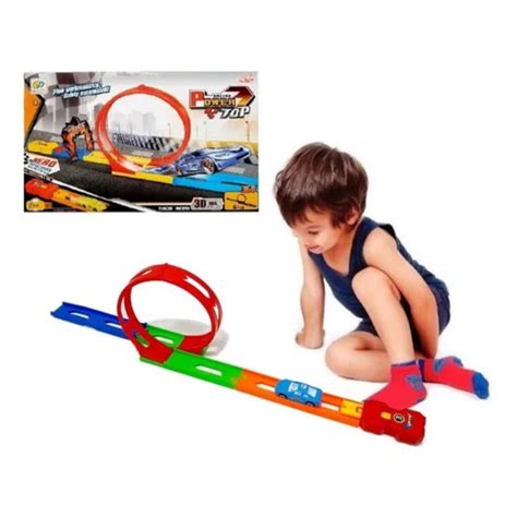 Pista acrobática looping lançador carrinhos tipo Hot Wheels Shopee Brasil