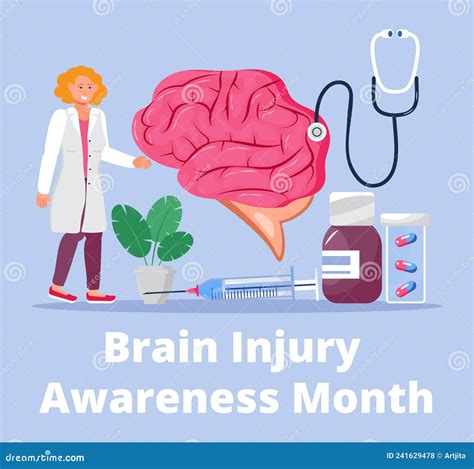 Brain Injury Awareness Month Concept Vector Medical Event Is