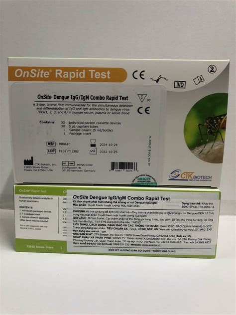 Test Nhanh Dengue Iggigm Ctk Onsite Dengue Iggigm Combo Rapid Test