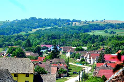 Typical Peasant Houses In The Village Cincu Grossschenk Transylvania