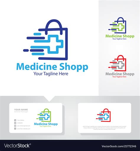 Medicine Shop Logo Designs Royalty Free Vector Image