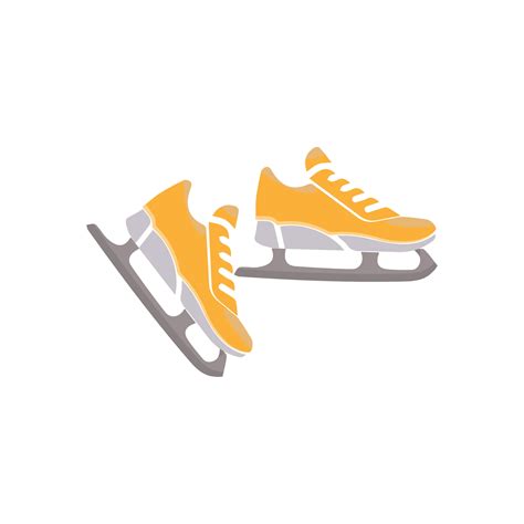 Hielo Patines Icono Colocar Plano Conjunto De Hielo Patines Vector