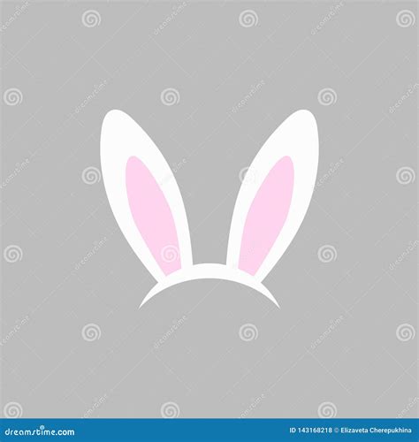 Bunny Ears Vector Icon Easter Bunny Headband Easter Bunny Ears Mask Hare Ears Head