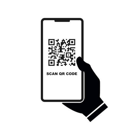 Scannen sie das qr code symbol vektordarstellung isoliert auf weißem