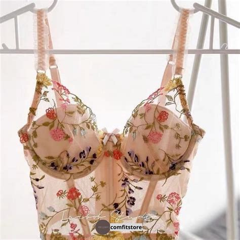 Jual Comfit Store UND328 Bustier Bra Wanita Sexy Lingerie Tanktop Lace Kamisol Shopee Indonesia