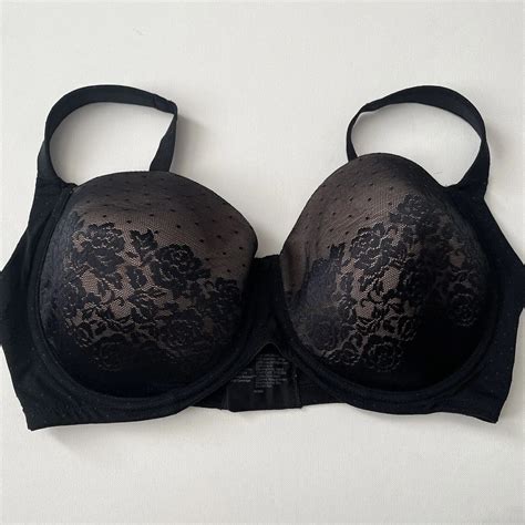 Soma Stunning Support Bra Black Nude Lace Size G Gem