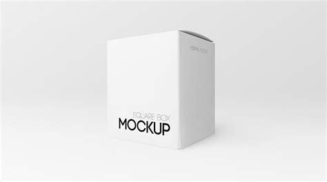 884 Square Box Mockup Free PSD PNG Include