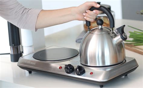 Amazon OVENTE Countertop Infrared Double Burner 1700W Electric Hot Plate And Portable
