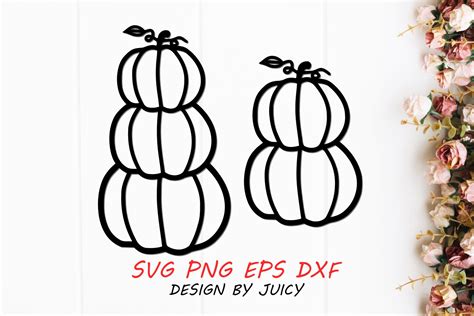 Stacked Pumpkin Svg Png Dxf Eps Pumpkin Svg Bundle Fall Etsy