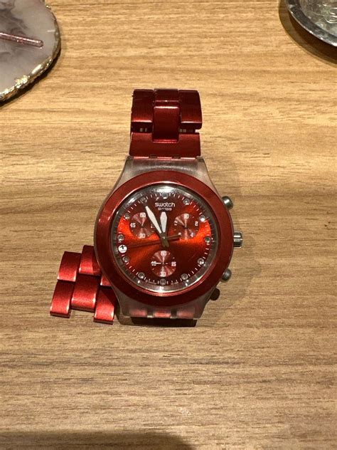 Relogio Swatch Vermelho Rel Gio Feminino Swatch Usado Enjoei