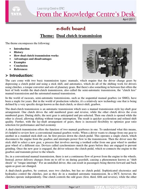 Dual Clutch Transmission | PDF | Manual Transmission | Automatic ... 