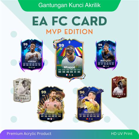 Gungan Ea Fc Card พวงกุญแจอะคริลิคแบบกําหนดเอง พวงกุญแจ Ganci อะคริลิคฟุตบอล Custom Player