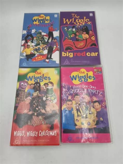 The Wiggles Original Vhs Lot Big Red Car Wiggledance Wiggly Party Christmas 28 00 Picclick Au