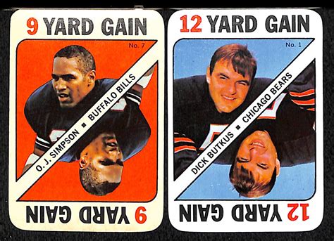 Lot Detail Lot Of Topps Football Game Cards W Namath