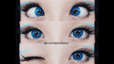 Showcase Circle Lenses Sweety Devil Blue Ii Uniqso On Dark Eyes