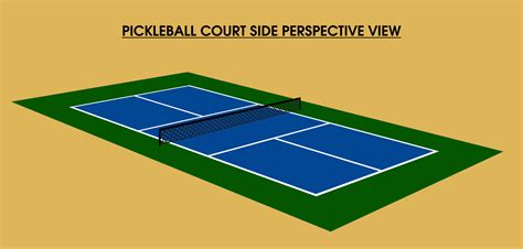 Pickleball Court Side Perspective View 11893017 Vector Art at Vecteezy