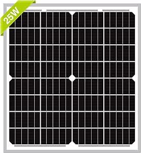 Newpowa 25 Watts Monocrystalline 12v Mono Solar Panel Module 20W