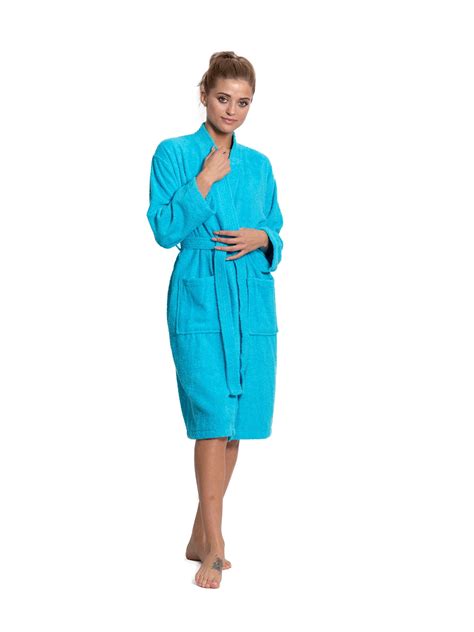 Turkuoise Turkuoise Women Terry Cloth Robe Premium Turkish