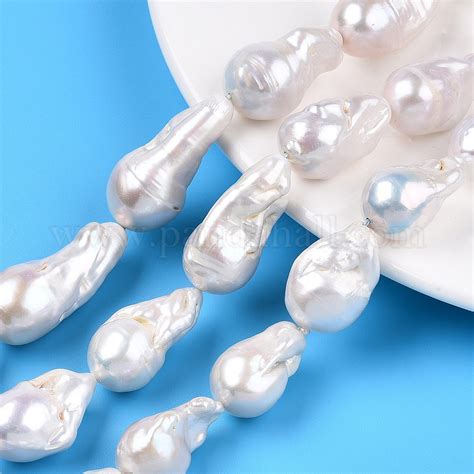 Wholesale Natural Baroque Pearl Keshi Pearl Beads Strands Pandahall