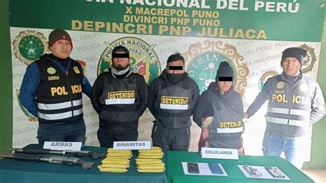 Capturan A Tres Delincuentes Con Armas De Fuego Y Explosivos En Puno