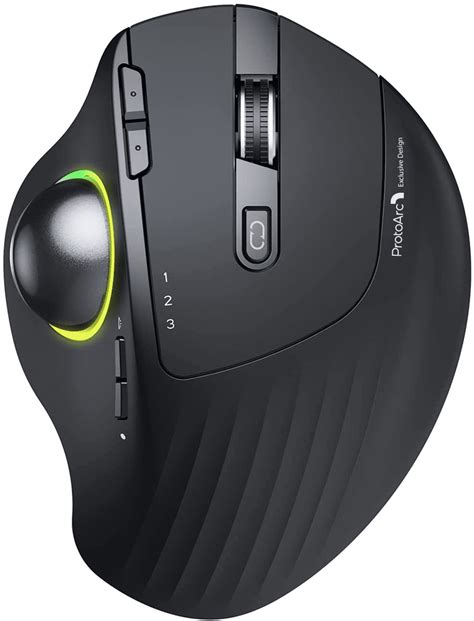 Buy ProtoArc Advanced Wireless RGB Trackball Mouse,Rechargeable ...