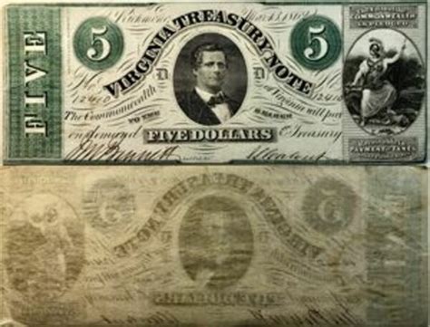 5 Dollars Virginia Treasury Note États confédérés Numista