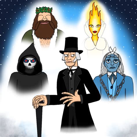 Scrooge And The 4 Ghost A Christmas Carol By Drewchasey24 On Deviantart