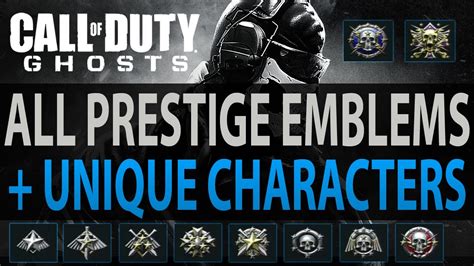 Call Of Duty Ghosts Prestige Emblems Character Loadout Information