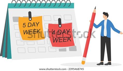 4 5 Day Work Week Prioritize Stock Vector (Royalty Free) 2395468745 ...