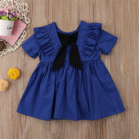 Kids Girls Dress Toddler Kids Baby Girl Dress Long Sleeve Casual ...