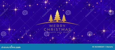 Shiny Merry Christmas Purple Banner With Snowflake Decoration Stock Vector Illustration Of