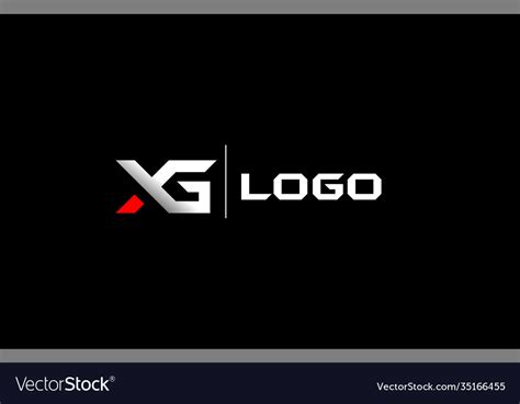 Modern bold letter xg logo design Royalty Free Vector Image