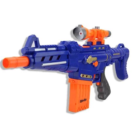 Children Plastic Electric Soft Bullet Gun Toys Serial Shoot Target Toy Suit For Nerf Gun Rifle ...