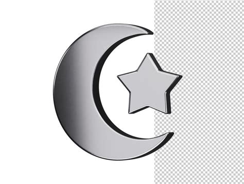 Luna Y Estrella Isl Mica Icono D Rendering Vector Ilustraci N