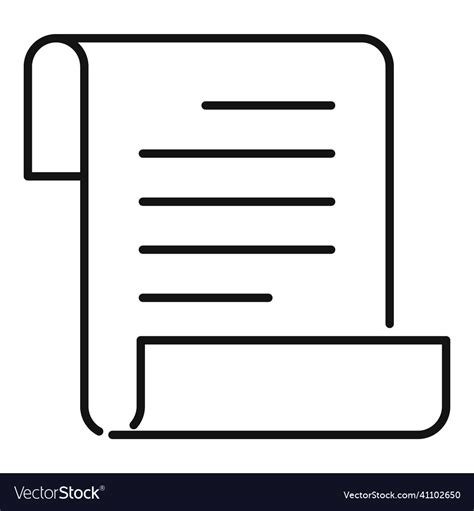 Paper Scenario Icon Outline Storyboard Royalty Free Vector