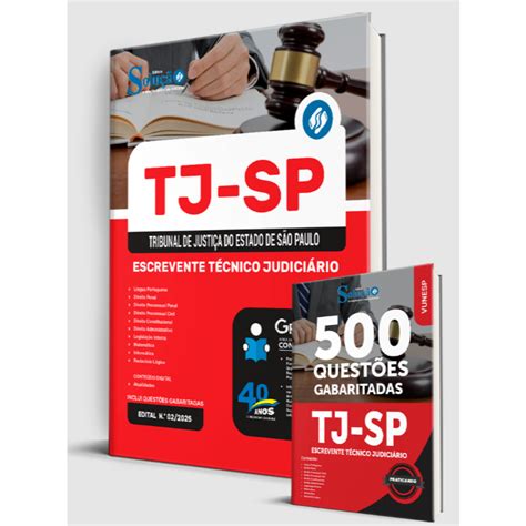 Gabarito Escrevente Tj Sp 2025 - Combo TJ-SP 2025 - Escrevente Técnico Judiciário (Apostila + Caderno de ...