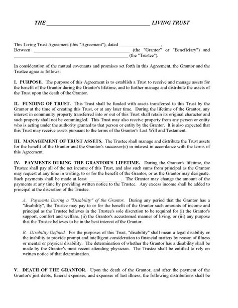 Free Printable Colorado Trust Forms Pdf And Word