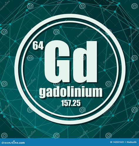 Gadolinium Chemical Element Stock Vector Illustration Of Name