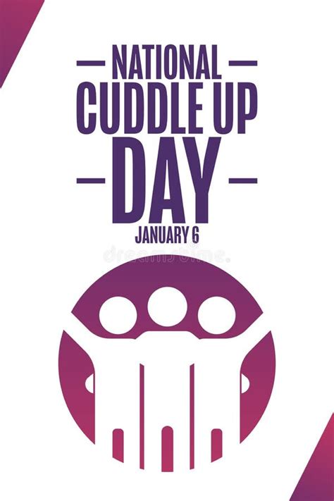 National Cuddle Up Day January 6 Holiday Concept Stock Vector